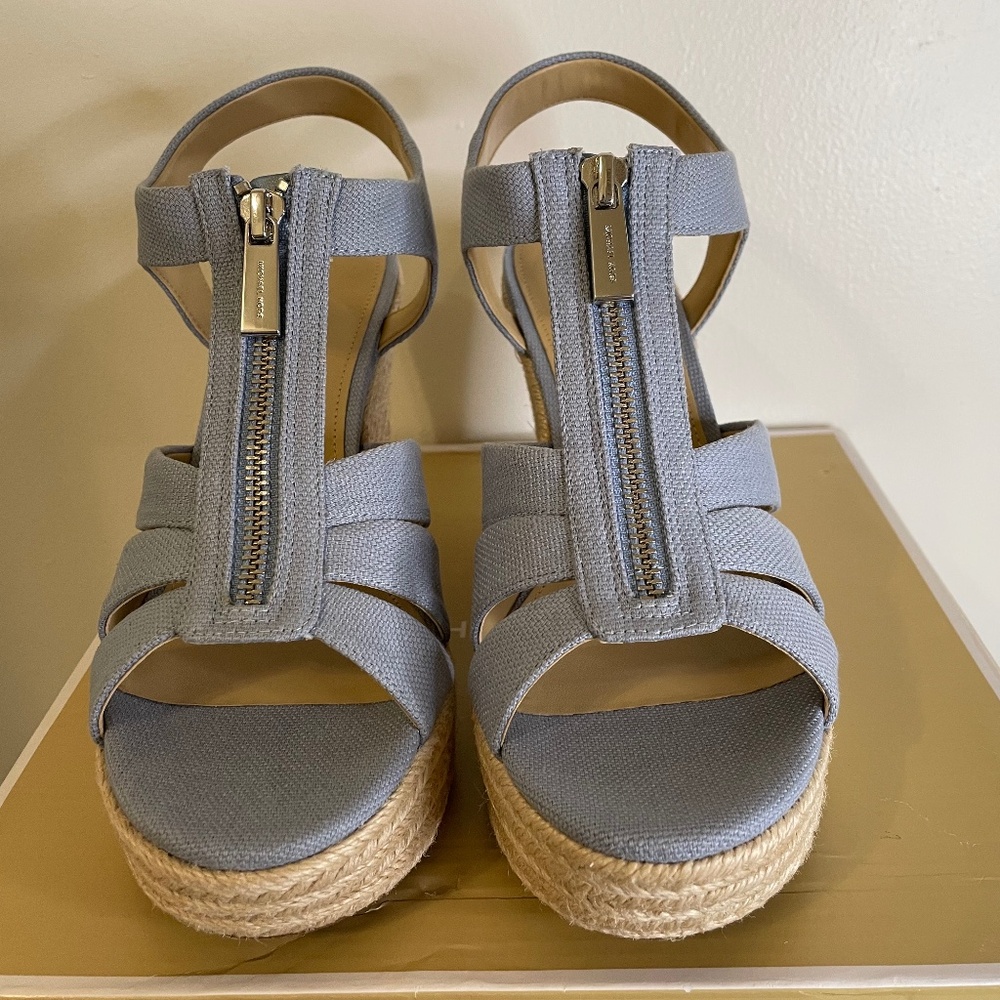 Michael Kors-Berkley Espadrille Platform Wedge-Size US 7.5M-NEW